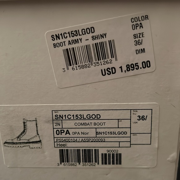 BALMAIN PARIS COMBAT BOOTS - Picture 5 of 6